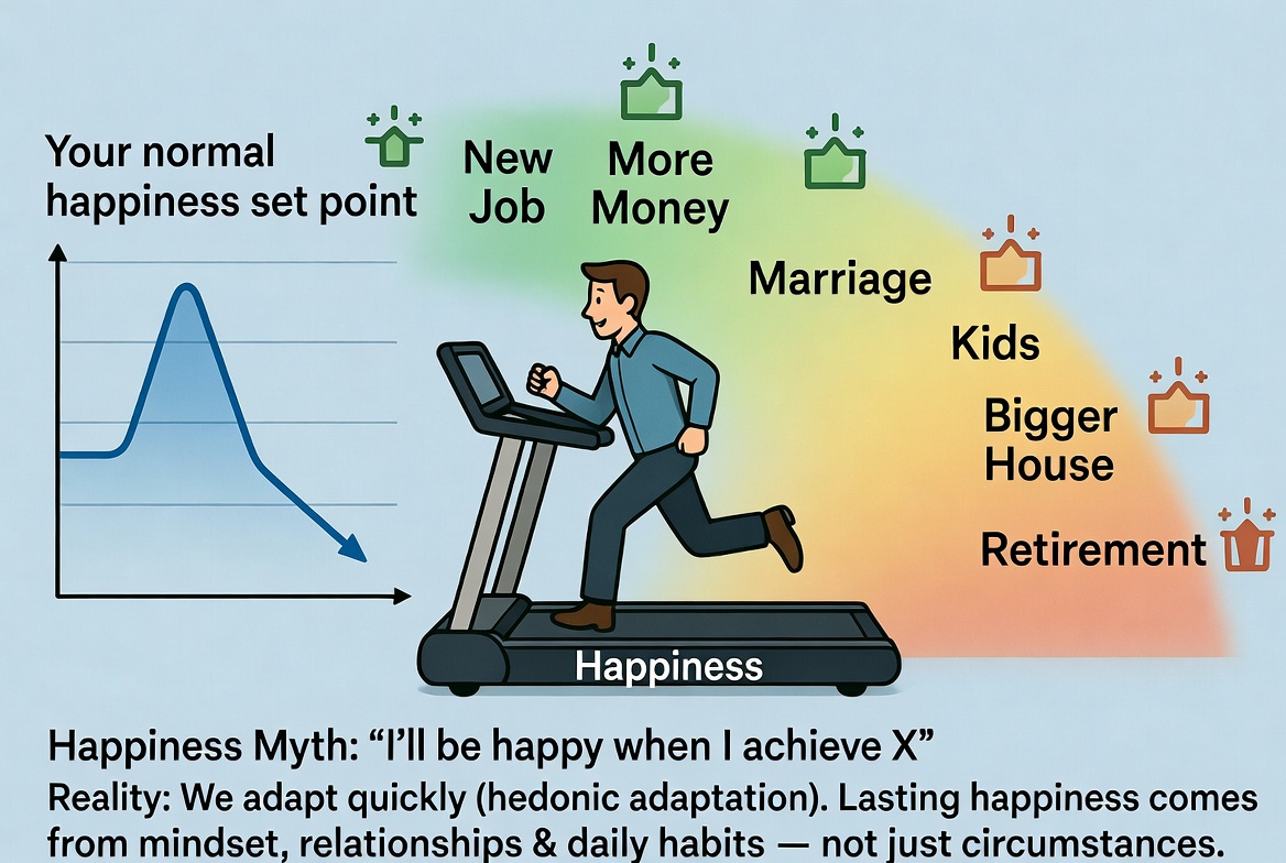 What’s a common misconception people have about happiness?
